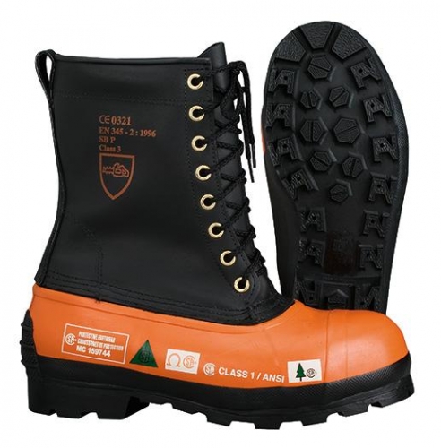leather chainsaw boots